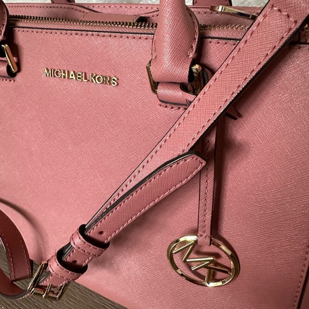 Michael Kors Dusty Pink Shoulder Bag Purse - Picture 2 of 10